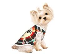 L Pet Breathable Sleeveless T-Shirt - Soft Hunting Arrows Triangles Deer Print Stretchy Vest for Dogs & Cats, Lightweight Tank Top