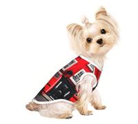 L Pet Breathable Sleeveless T-Shirt - Soft London Street Print Stretchy Vest for Dogs & Cats, Lightweight Tank Top