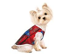 L Pet Breathable Sleeveless T-Shirt - Soft puerto rico wallpaper flag Print Stretchy Vest for Small Medium Dogs & Cats