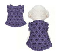 L Pet Dog Breathable Haunted Mansion Print Sleeveless T-Shirt