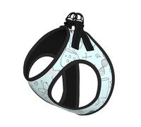 L Pet Leash Vest Dog Harness - Small Sized, Chemistry Print Print Adjustable for Outdoor Travel and Walking