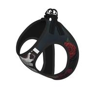 L Pet Leash Vest & Dog Harness - Small Sized Day of the Dead Girl Print Leash Set, Reflective, Adjustable for Cats & Dogs