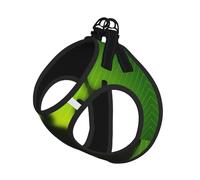 L Pet Leash Vest Dog Harness - Small Sized, Green Frog Shadow Print Adjustable for Outdoor Travel and Walking