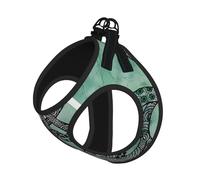 L Pet Leash Vest Dog Harness - Small Sized, Green Octopus Print Adjustable for Outdoor Travel and Walking