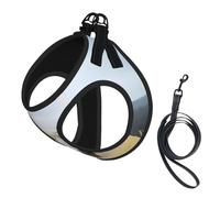 L Pet Leash Vest Dog Harness - Small Sized, Horses Running Art Print Adjustable for Outdoor Travel and Walking