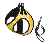 L Pet Leash Vest Dog Harness - Small Sized Leash Set, cartoon banana Print Puppy Breathable Mesh for Canine Companions