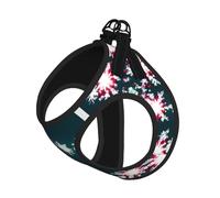 L Pet Leash Vest & Dog Harness - Small Sized Merry Christmas Print Leash Set with Buckle, Canine Companion Outdoor Travel