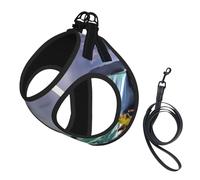 L Pet Leash Vest Dog Harness - Small Sized, Niagara Falls Print Adjustable for Outdoor Travel and Walking