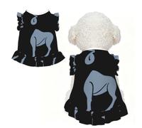 L Pet Sleeveless Ram Zodiac Sign Print T-Shirt Skirt Clothes