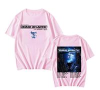 (L, pink) Chase Atlantic Lost In Europe And Uk Tour T-shirts New Cotton Tees High Quality Short Sleeve Tops Women Men Oversized Tshirts