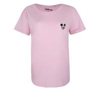 (L, Pink) Disney Womens/Ladies Mickey Mouse Face T-Shirt