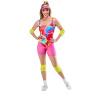 (L, Pink/Red/Multicoloured) Barbie Womens/Ladies Roller Skate Costume