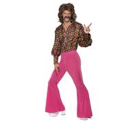 (L, Pink) Smiffys Mens 60s CND Costume Set