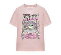 (L, Pink) Star Wars Womens/Ladies Hippie Grogu T-Shirt