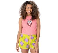 (L, Pink/Yellow) SpongeBob SquarePants Womens/Ladies Patrick Star Pyjama Set