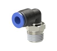 L-plug fitting »Blue Series«, rotatable, R 1/2 a., for hose outside diameter 16 mm, working pressure max. 15 bar, KS/MS verns, L = 33.5 mm