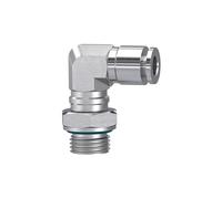 L-plug fitting, rotating, G 1/8 a, for hose outer diameter 4 mm, working pressure max. 20 bar, stainless steel 1.4404