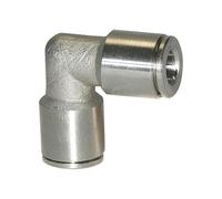 L-plug-in connection, for hose outer diameter 8 mm, working pressure max. 15 bar, stainless steel 1.4404
