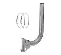 L-Pole Mounting Bracket for Wireless WiFi Bridge Installation,Stainless Steel Weather Resistance Mast Pole Mount with Loops φ10/20/30cm and Screws AP, Pole and Wall-Mounted Mount (Loops φ10cm)
