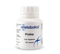 L-Proline 340 mg - 100 Vegan Capsules | Amino Acid for Collagen Support, Skin, Joints & Connective Tissue Health | Gentle Recovery & Repair | UK Made | Metabolics