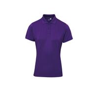 (L, Purple) Premier Womens/Ladies Coolchecker Plus Piqu Polo With CoolPlus