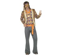 (L R, Multicoloured) Smiffys Mens 60s Singer Costume Set