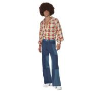 (L R, Multicoloured) Smiffys Mens 70s Retro Costume Set