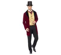 (L, Red/Beige) Smiffys Deluxe Edwardian Costume Set