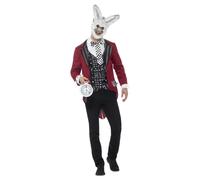 (L, Red/Black/White) Smiffys Mens Deluxe Rabbit Costume Set