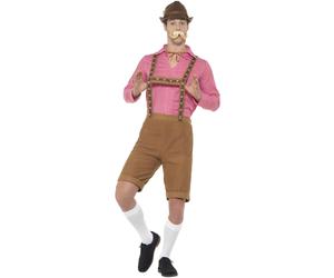 (L, Red/Brown) Smiffys Mens Mr Bavarian Costume