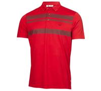 (L, Red) Calvin Klein Mens 2024 Fort Jackson Lightweight Quick Drying Golf Polo Shirt