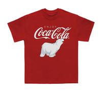 (L, Red) Coca-Cola Unisex Adult Polar Bear T-Shirt