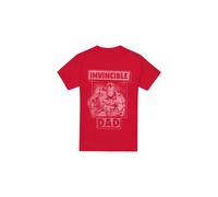 (L, Red) Iron Man Mens Invincible Dad Fathers Day T-Shirt