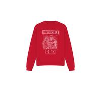 (L, Red) Iron Man Unisex Adult Invincible Dad Fathers Day Sweatshirt