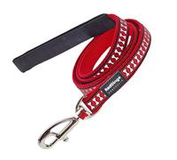 (L, Red) Red Dingo Flying Bones Reflective Dog Lead