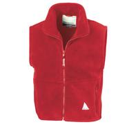 (L, Red) Result Childrens Unisex Anti-Pill Polar-Therm® Fleece Bodywarmer / Gilet