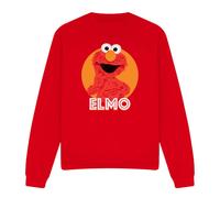 (L, Red) Sesame Street Unisex Adult Elmo Scribble Sweatshirt