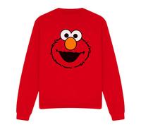 (L, Red) Sesame Street Unisex Adult Full Face Elmo Sweatshirt