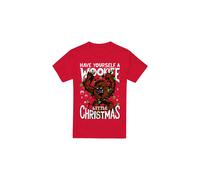 (L, Red) Star Wars Mens A Wookie Little Christmas T-Shirt