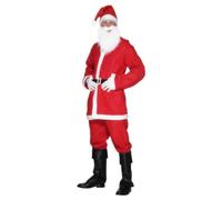 (L, Red/White) Smiffys Mens Santa Claus Christmas Costume Set