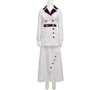 (L) Rose Dewitt Bukater Inspired Purple Striped Dress Women Victorian Style Vintage Formal Party Gown