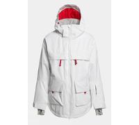 L Roxy Womens Chloe Kim Snowboard Jacket White Size