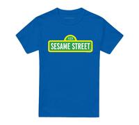 (L, Royal Blue) Sesame Street Unisex Adult Logo T-Shirt