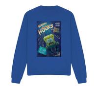(L, Royal Blue) SpongeBob SquarePants Unisex Adult Beware The Hooks Sweatshirt