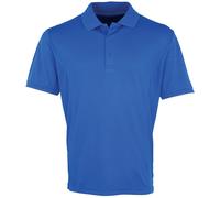 (L, Royal) Premier Mens Coolchecker Pique Short-Sleeved Polo Shirt