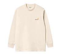 L/S American Script T-Shirt - male - Carhartt Wip - Long Sleeve T-Shirts - Beige - S - Tops S