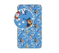 L-S KIDS BOUTIQUE Paw Patrol 100% Cotton Fitted Sheet 90 x 200 cm for Single Bed