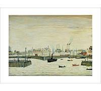 L S Lowry Art Print, The Harbour (Maryport) 1957 (30 x 40 cm Art Print/Poster)