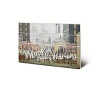 L.s. Lowry Coming From The Mill 1930 Plaque Multicoloured (40Cm X 59Cm)
