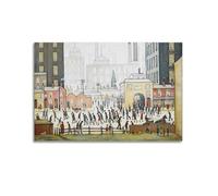 L. S. Lowry Famous Work Poster Coming Home from The Mill Canvas Wall Art Prints Photo Picture Paintings Room Decor Home Decorative 20x30inch(50x75cm)